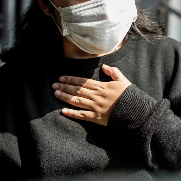 a young man suffering from Chronic Obstructive Pulmonary Disease